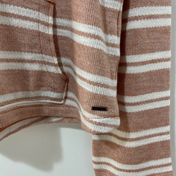 Roxy Y2K Laid Back Surf Style Striped Hooded Casual Comfy Sweatshirt [size M] - Picture 5 of 10